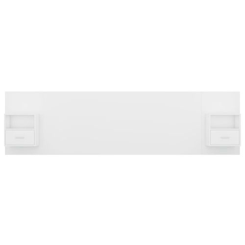 Tête De Lit Avec Armoires Blanc Bois D'ingénierie