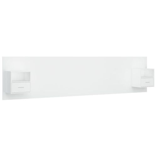 Tête De Lit Avec Armoires Blanc Bois D’ingénierie