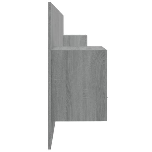 Tête De Lit Avec Armoires Sonoma Gris Bois Contreplaqué