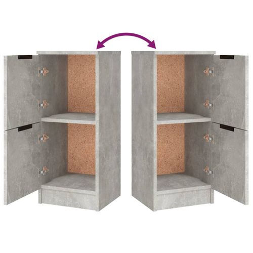 Buffets 3 Pièces Gris Béton Bois Contreplaqué