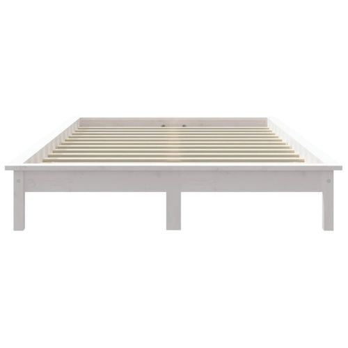Cadre De Lit Sans Matelas Blanc 140x200 Cm Bois Massif