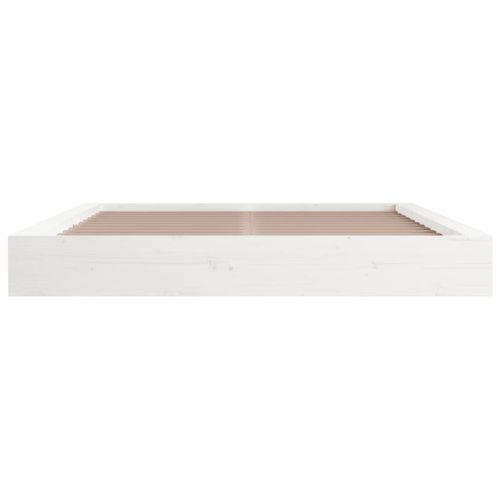 Cadre De Lit Sans Matelas Blanc 180x200 Cm Bois Massif