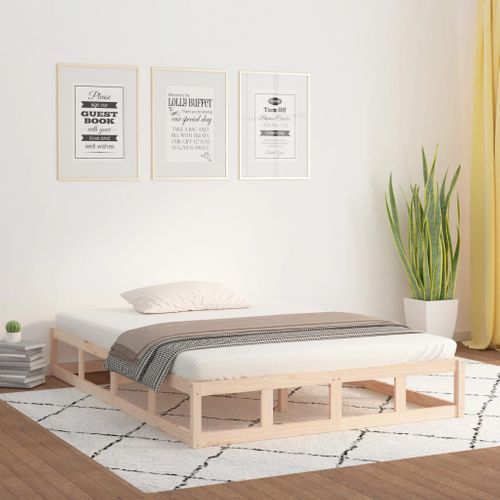Cadre De Lit Sans Matelas 160x200 Cm Bois Massif