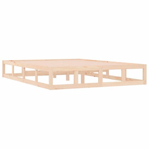 Cadre De Lit Sans Matelas 200x200 Cm Bois Massif