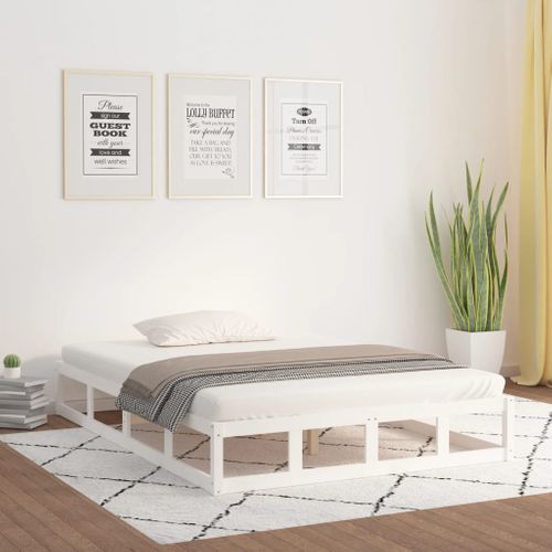 Cadre De Lit Blanc 120x190 Cm Petit Double Bois Massif - Lit BUT