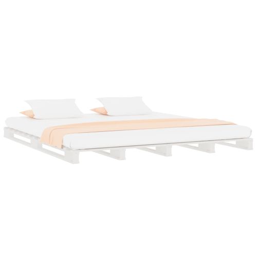Lit De Palette Sans Matelas Blanc Bois Massif 120x190