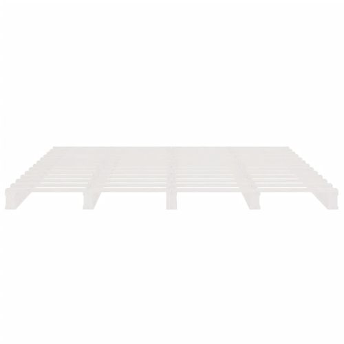 Lit De Palette Sans Matelas Blanc 140x190 Cm Bois Massif