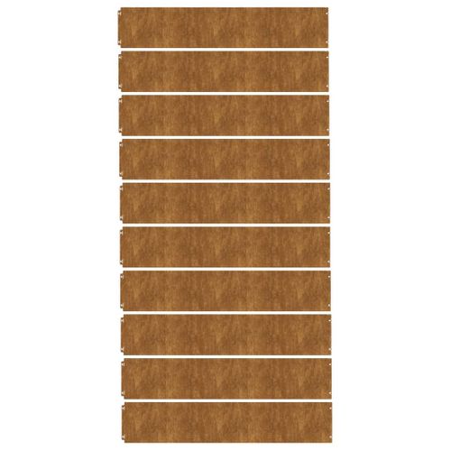Bordures De Pelouse 10 Pièces 20x103 Cm Acier Corten Flexible