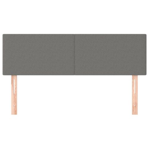 Têtes De Lit 2 PCs Gris Foncé 72x5x78/88 Cm Tissu