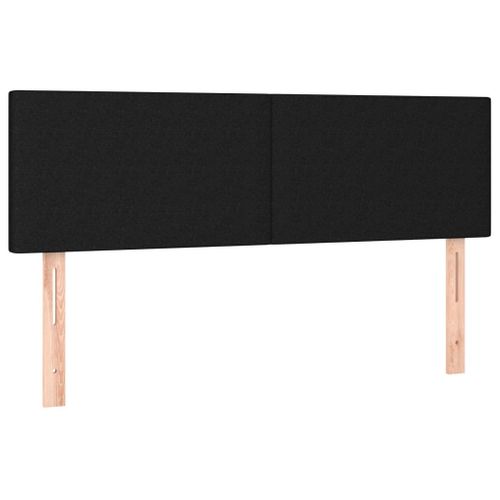 Têtes De Lit 2 PCs Noir 72x5x78/88 Cm Tissu