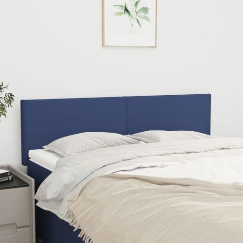 Têtes De Lit 2 PCs Bleu 72x5x78/88 Cm Tissu
