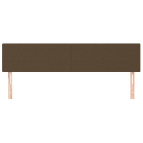 Têtes De Lit 2 PCs Marron Foncé 90x5x78/88 Cm Tissu