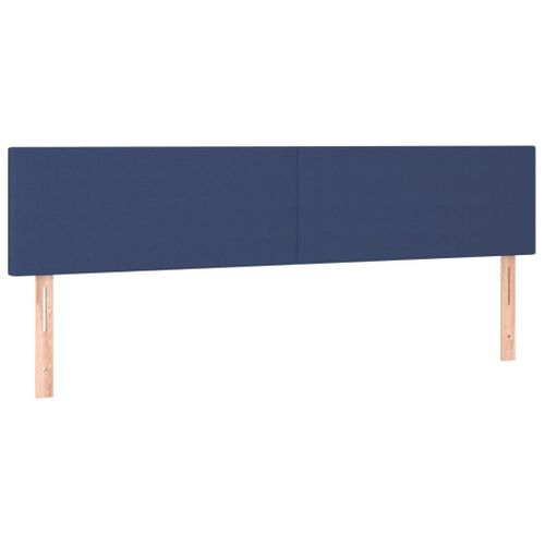 Têtes De Lit 2 PCs Bleu 100x5x78/88 Cm Tissu