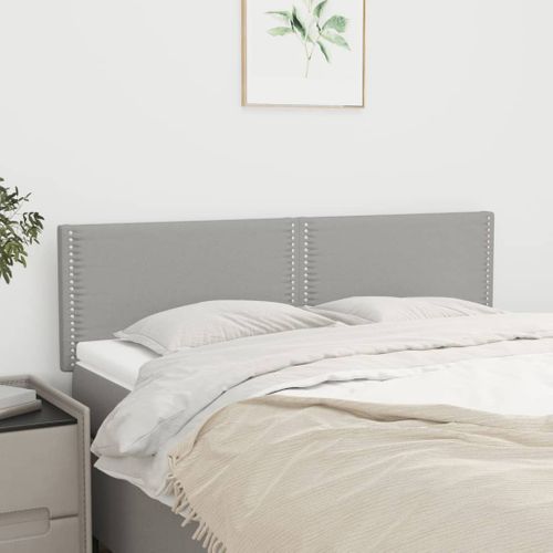 Têtes De Lit 2 PCs Gris Clair 72x5x78/88 Cm Tissu