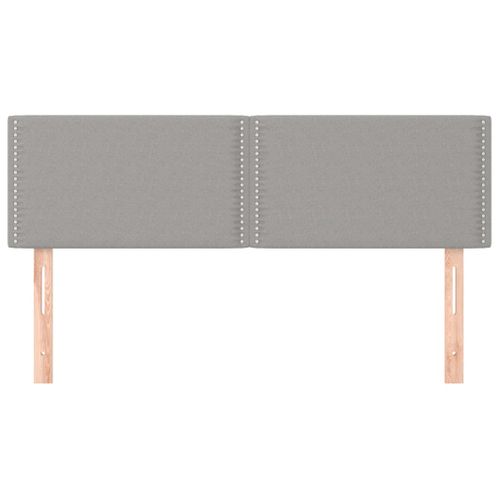 Têtes De Lit 2 PCs Gris Clair 72x5x78/88 Cm Tissu
