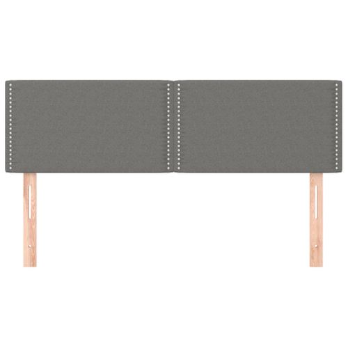 Têtes De Lit 2 PCs Gris Foncé 72x5x78/88 Cm Tissu