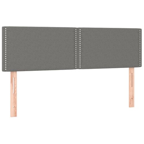Têtes De Lit 2 PCs Gris Foncé 72x5x78/88 Cm Tissu