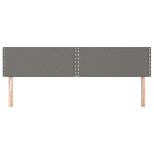 Têtes De Lit 2 PCs Gris Foncé 80x5x78/88 Cm Tissu