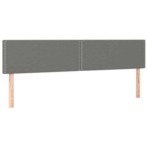 Têtes De Lit 2 PCs Gris Foncé 80x5x78/88 Cm Tissu