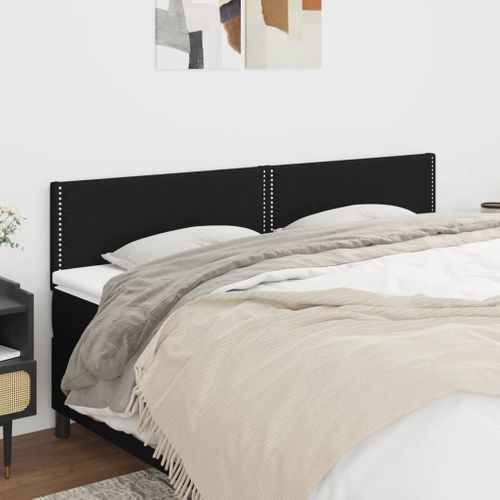 Têtes De Lit 2 PCs Noir 80x5x78/88 Cm Tissu