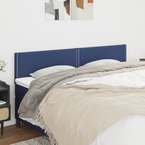 Têtes De Lit 2 PCs Bleu 80x5x78/88 Cm Tissu