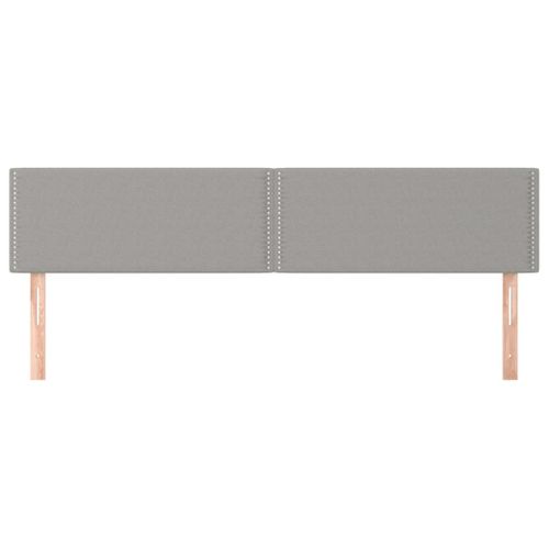 Têtes De Lit 2 PCs Gris Clair 90x5x78/88 Cm Tissu