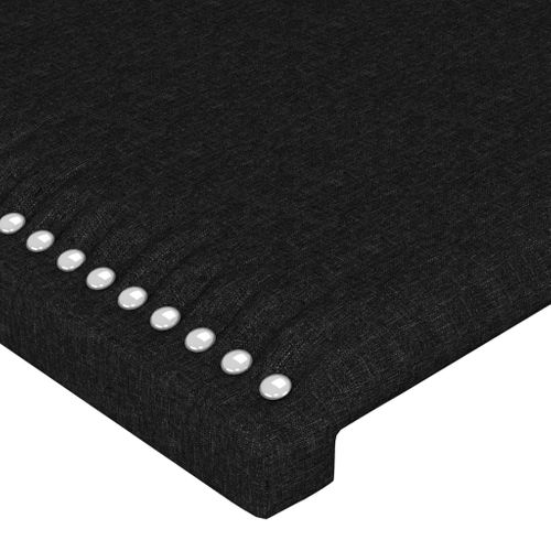 Têtes De Lit 2 PCs Noir 90x5x78/88 Cm Tissu