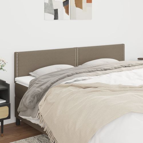 Têtes De Lit 2 PCs Taupe 90x5x78/88 Cm Tissu