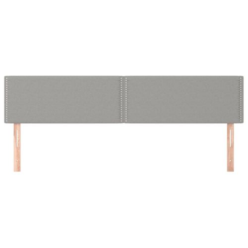 Têtes De Lit 2 PCs Gris Clair 100x5x78/88 Cm Tissu