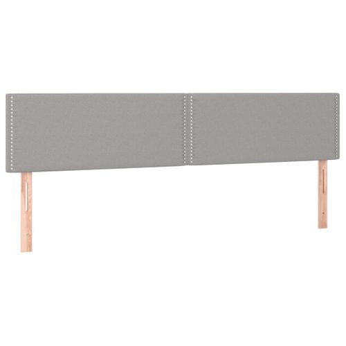 Têtes De Lit 2 PCs Gris Clair 100x5x78/88 Cm Tissu