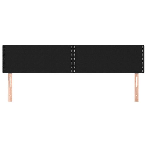 Têtes De Lit 2 PCs Noir 100x5x78/88 Cm Tissu