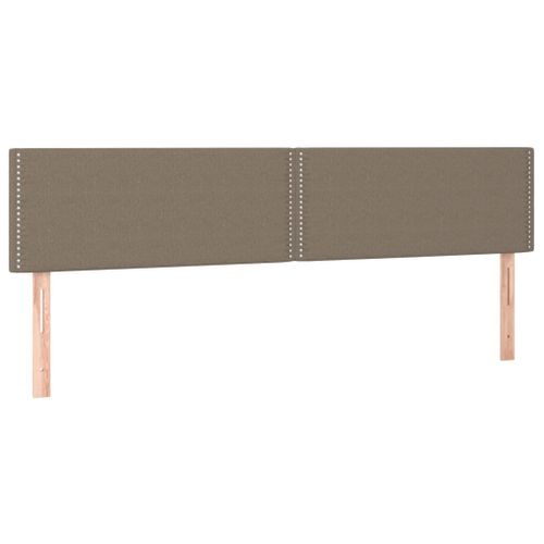 Têtes De Lit 2 PCs Taupe 100x5x78/88 Cm Tissu