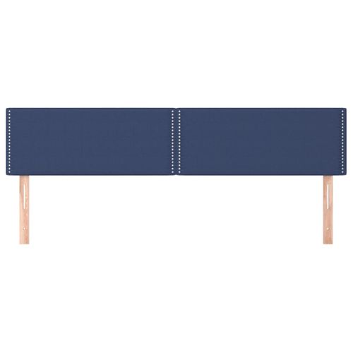Têtes De Lit 2 PCs Bleu 100x5x78/88 Cm Tissu