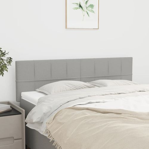 Têtes De Lit 2 PCs Gris Clair 72x5x78/88 Cm Tissu