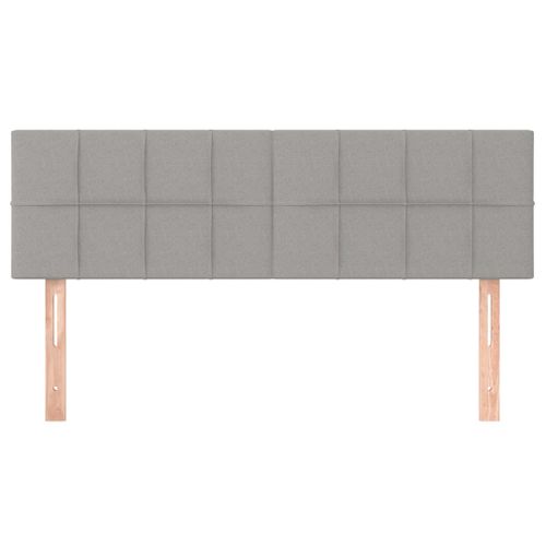 Têtes De Lit 2 PCs Gris Clair 72x5x78/88 Cm Tissu