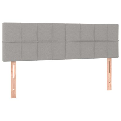 Têtes De Lit 2 PCs Gris Clair 72x5x78/88 Cm Tissu