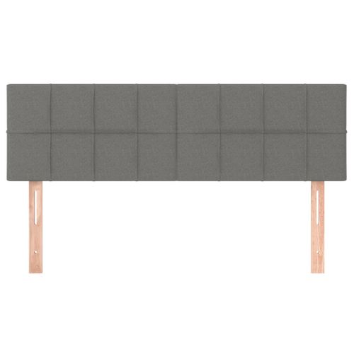 Têtes De Lit 2 PCs Gris Foncé 72x5x78/88 Cm Tissu