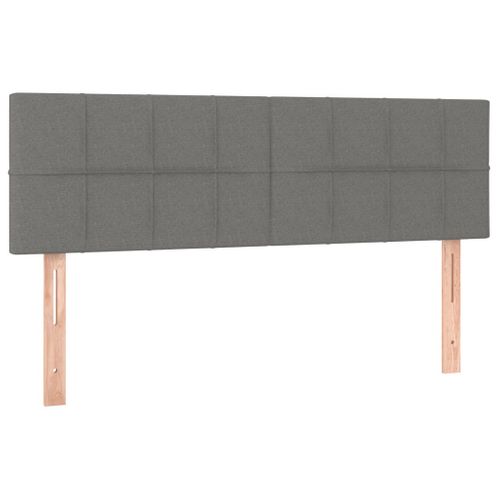 Têtes De Lit 2 PCs Gris Foncé 72x5x78/88 Cm Tissu