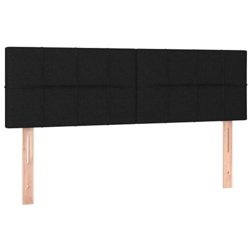 Têtes De Lit 2 PCs Noir 72x5x78/88 Cm Tissu