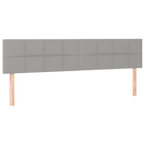 Têtes De Lit 2 PCs Gris Clair 80x5x78/88 Cm Tissu