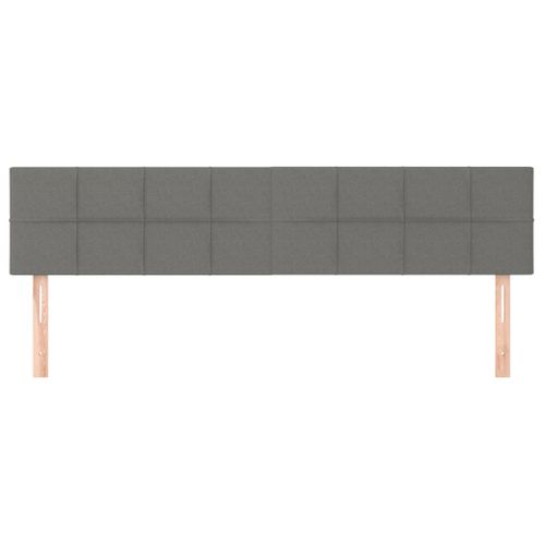 Têtes De Lit 2 PCs Gris Foncé 80x5x78/88 Cm Tissu