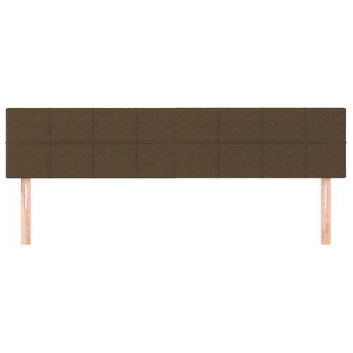 Têtes De Lit 2 PCs Marron Foncé 80x5x78/88 Cm Tissu