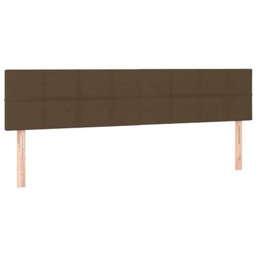 Têtes De Lit 2 PCs Marron Foncé 80x5x78/88 Cm Tissu