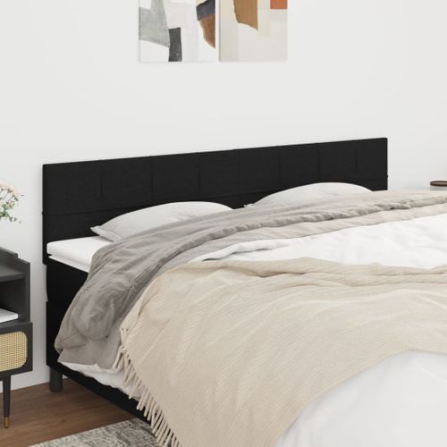 Têtes De Lit 2 PCs Noir 90x5x78/88 Cm Tissu