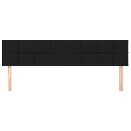 Têtes De Lit 2 PCs Noir 90x5x78/88 Cm Tissu