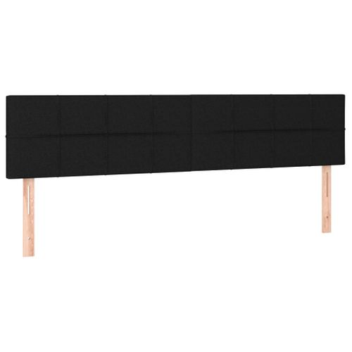 Têtes De Lit 2 PCs Noir 90x5x78/88 Cm Tissu