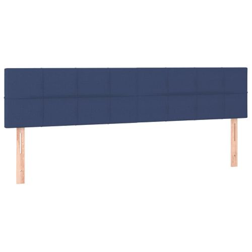 Têtes De Lit 2 PCs Bleu 90x5x78/88 Cm Tissu