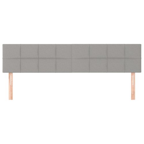 Têtes De Lit 2 PCs Gris Clair 100x5x78/88 Cm Tissu