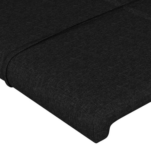 Têtes De Lit 2 PCs Noir 100x5x78/88 Cm Tissu