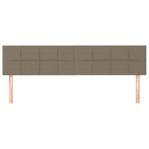 Têtes De Lit 2 PCs Taupe 100x5x78/88 Cm Tissu